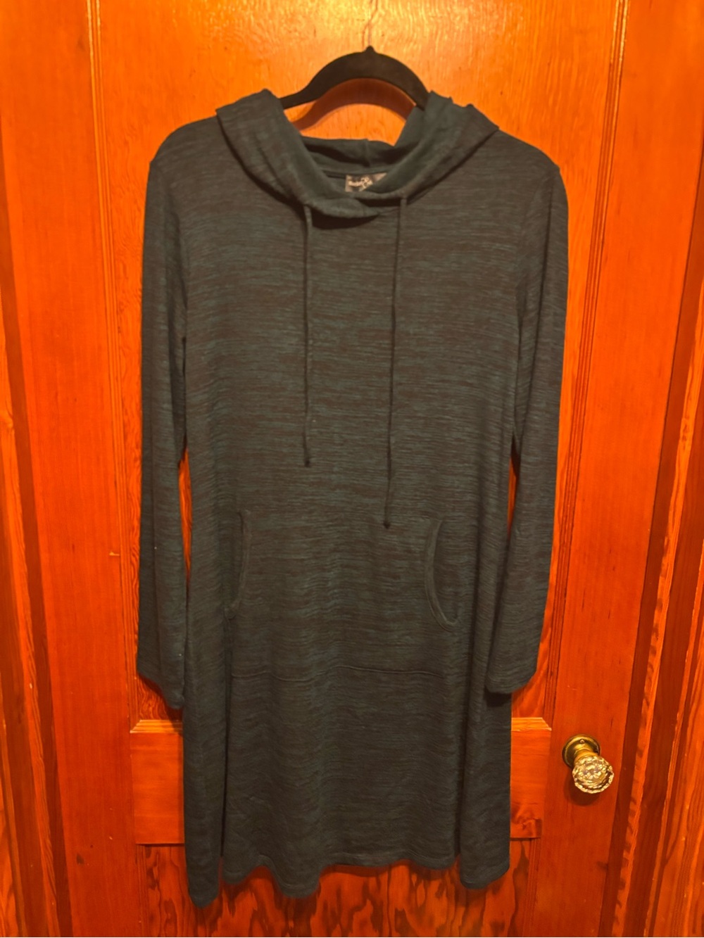 Market & Spruce Green Hooded Knit Dress